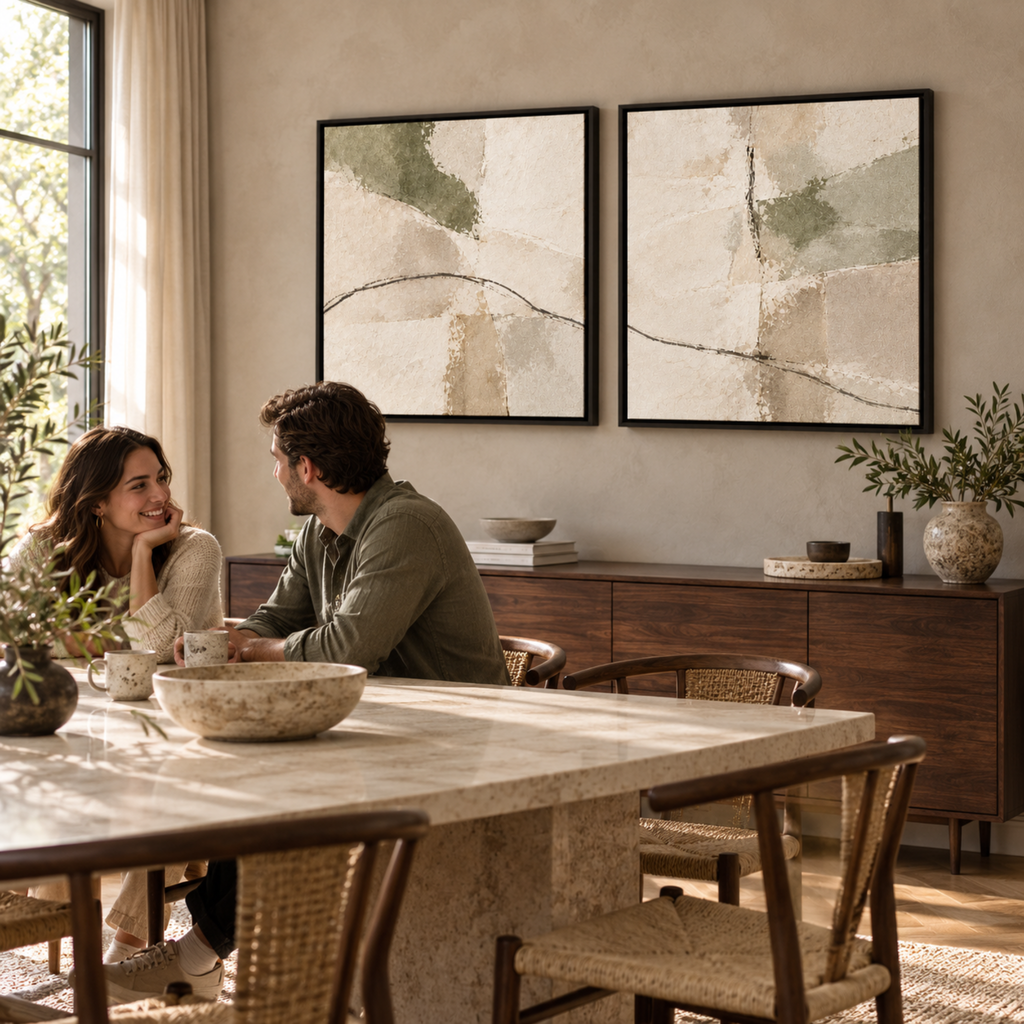 Olive Trace framed canvas wall art by CNVS Art Studio – view 5
