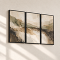 Olive Drift framed canvas triptych wall art by CNVS Art Studio – view 5