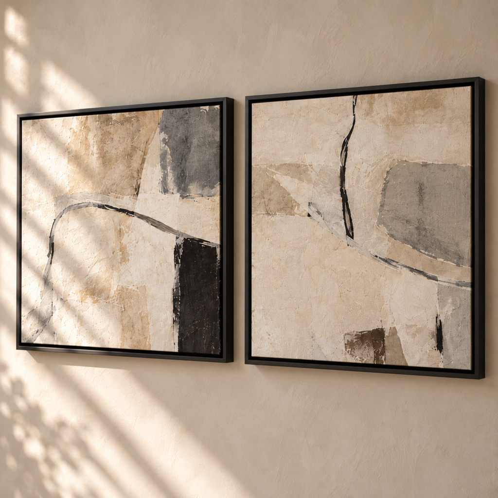 Faint Lines I & II framed canvas wall art by CNVS Art Studio – view 5