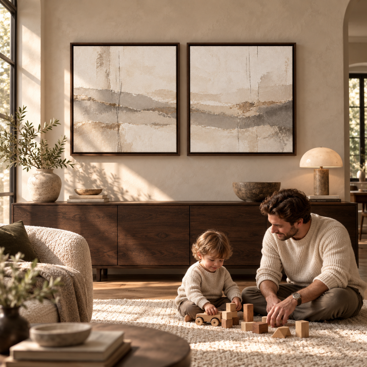 Quiet Terrain I & II framed canvas wall art by CNVS Art Studio – view 5