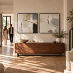 Faint Lines I & II framed canvas wall art by CNVS Art Studio
