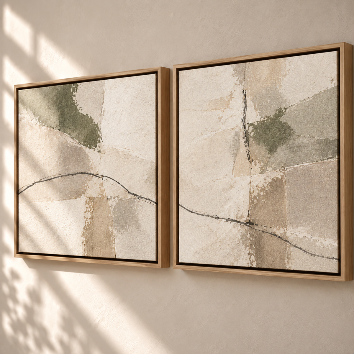 Olive Trace framed canvas wall art by CNVS Art Studio