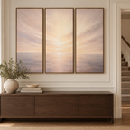 Where Light Rests Triptych in a townhouse interior