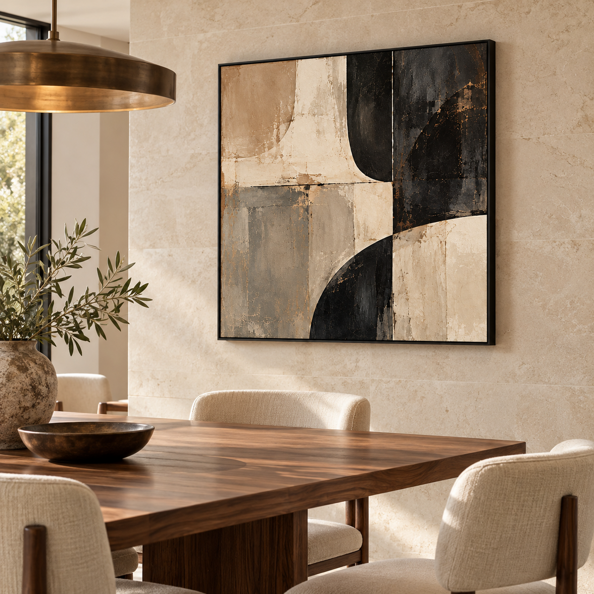 Arc & Stone framed abstract canvas - image 2