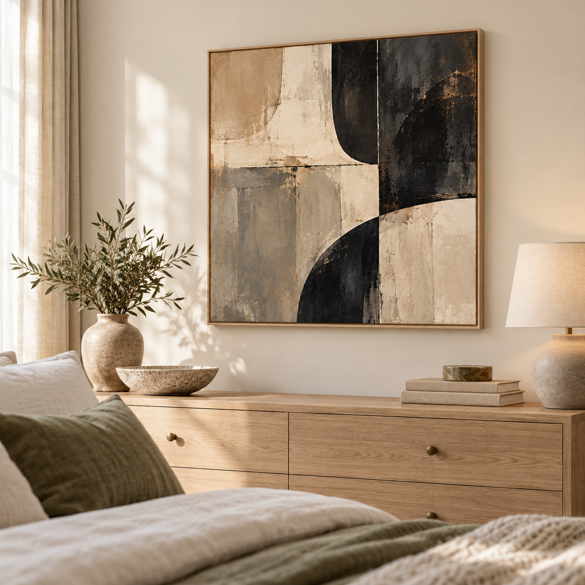 Arc & Stone framed abstract canvas - image 3