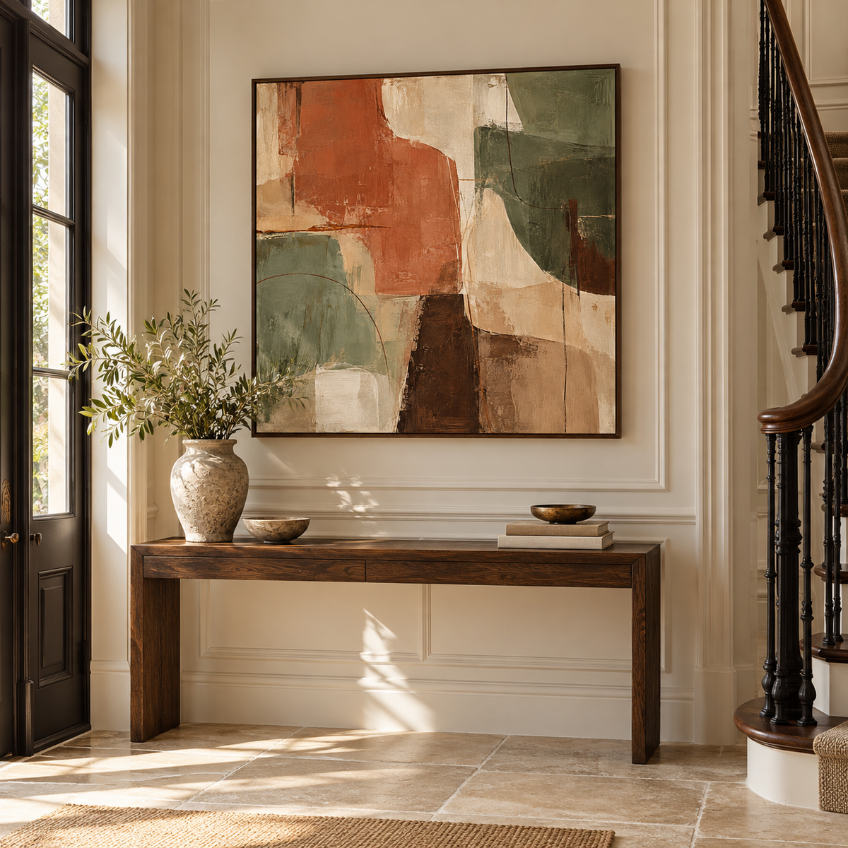 Clay & Sage dark oak floating frame