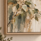 Quiet Bough - detail frame and canvas detail