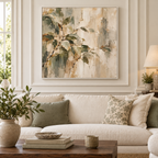 Quiet Bough - white frame and canvas detail