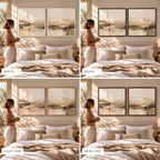 Soft Horizon I & II shown in white, black, light oak and dark oak tray frames