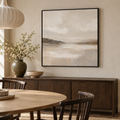 Stillwater neutral landscape framed canvas by CNVS Art Studio