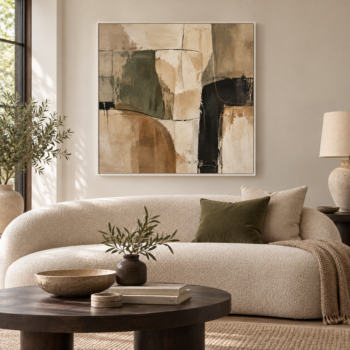 Terra Form framed abstract canvas - image 1