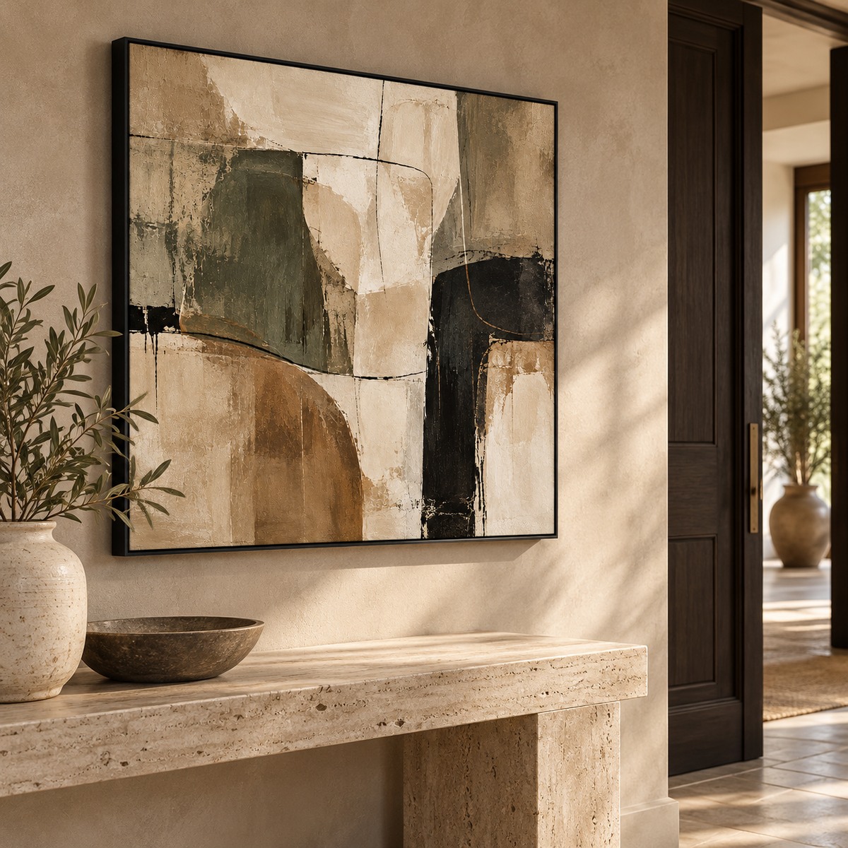 Terra Form framed abstract canvas - image 2