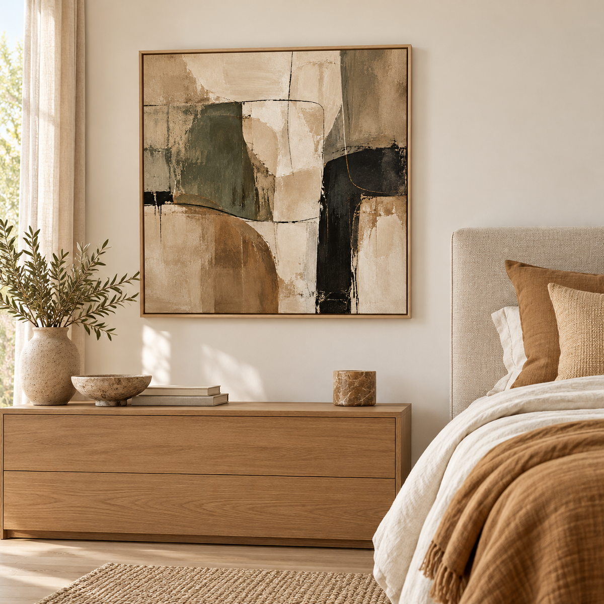 Terra Form framed abstract canvas - image 3