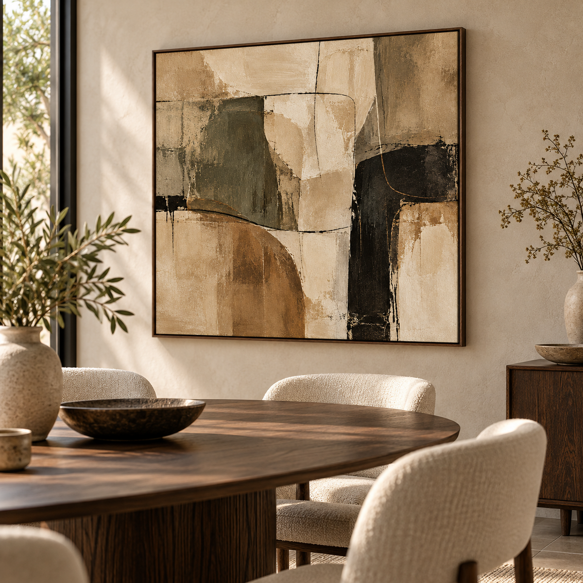 Terra Form framed abstract canvas - image 4