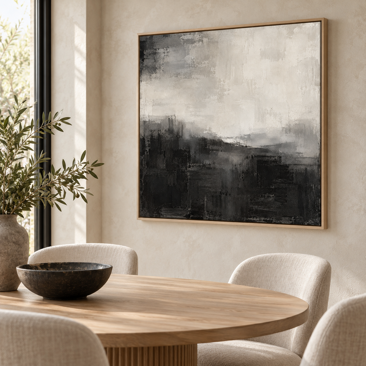 Veiled Horizon framed abstract canvas - image 3